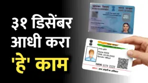 Aadhaar PAN Link – 31 डिसेंबरआधी करा हे काम, नाहीतर आधार आणि पँनकार्ड बंद
