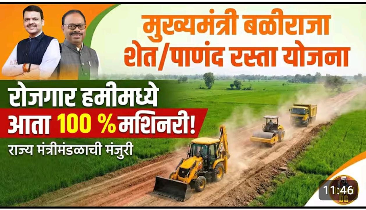 मुख्यमंत्री बळीराजा शेत पाणंद रस्ते योजना, शेतीला मिळनार पक्के रस्ते