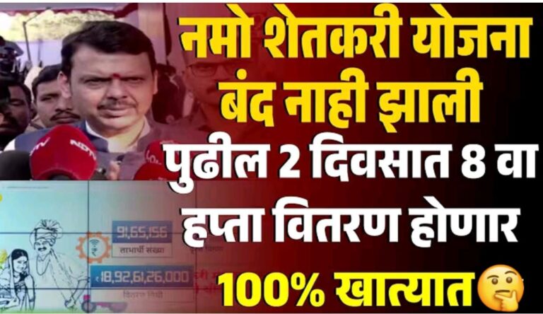 नमो शेतकरी योजनेचा आठवा हप्ता कधी येणार? सविस्तर माहिती